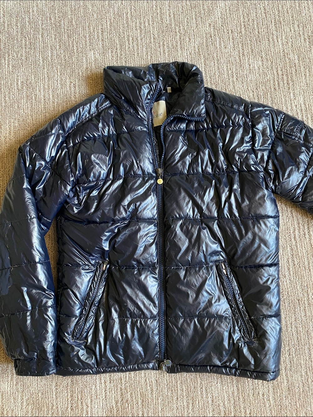 Moncler Down Men’s Navy Quilted Puffer Jacket XL